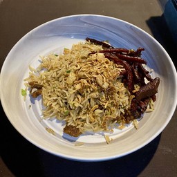 ข้าวผัดมันเนื้อไทยวากิวแดดเดียว