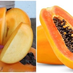 ลูกพลับ+มะละกอ  [เซตกล่อง 2 ช่อง]