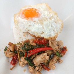 ข้าวราดกะเพราไก่(ใส่ห่อ)