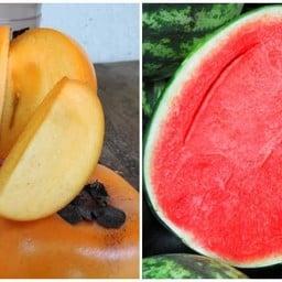 ลูกพลับ+แตงโมบอล [เซตกล่อง 2 ช่อง]