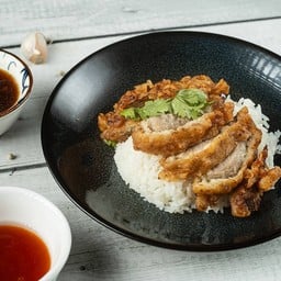 ข้าว หมูทอด