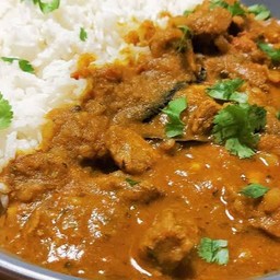 Mutton curry with Rice