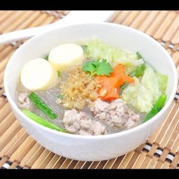 ต้มจืดวุ้นเส้นหมูสับใส่เต้าหู้