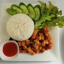 ข้าวหมูทอด