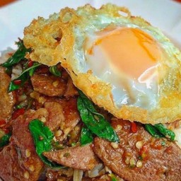 กะเพราตับหมู