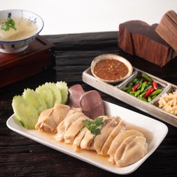 ไก่ต้มล้วน(กับข้าว)(พิเศษ)