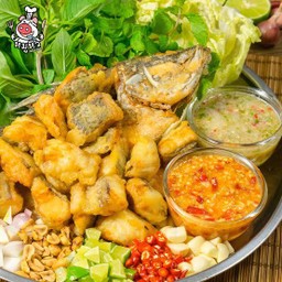 เมี่ยงปลากระพงทอด