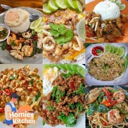 กระเพรา3พริก by Homies Kitchen หมู่บ้านมณีรินทร์