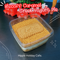 คาราเมล Biscoff กรีกโยเกิร์ต พาย