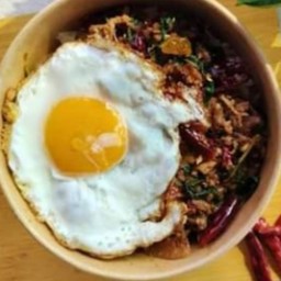 ข้าวกระเพราหมูสับ+ไข่ดาว