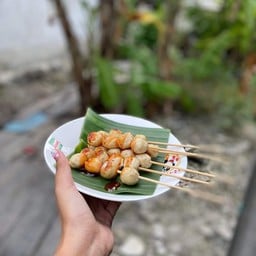 ลูกชิ้นย่าง เตาถ่านโบราณ