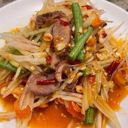 ส้มตำคอหมูย่าง delivery