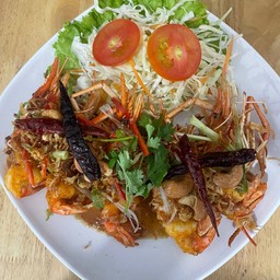 กุ้งทอดราดซอสมะขาม