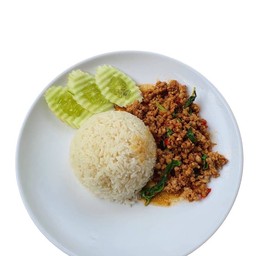 กระเพราราดข้าว
