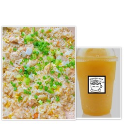 เซ็ตข้าวผัดไก่สับ+เครื่องดื่ม1แก้ว