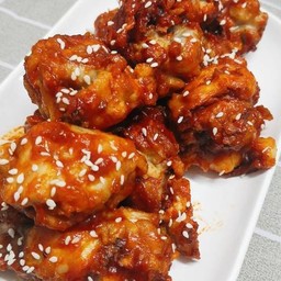 ไก่เกาหลี  ข้าวไข่เจียวบุฟเฟ่ต์ ตลาดเที่ยงคืน มธ.