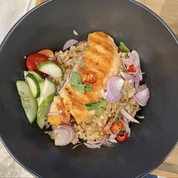 62.ข้าวคลุกน้ำปลาพริกซีฟู๊ด,แซลมอน