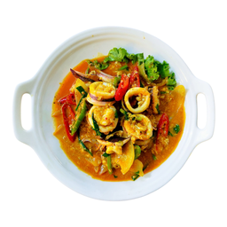 หมึกไข่ผัดผงกระหรี่