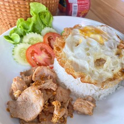 ข้าวหมุทอดน้ำปลา+ไข่ดาว