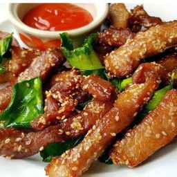 หมูทอดแดดเดียว