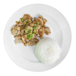 ทอดกระเทียมราดข้าว