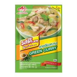 รสดีเมนู เครื่องแกงเขียวหวานกึ่งสำเร็จรูปชนิดผง 55 ก.