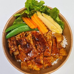 ข้าวหน้าหมูซอสหม่าล่า