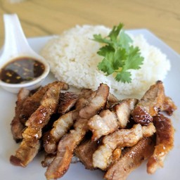 ข้าว สันคอหมูย่าง