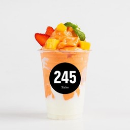 สตอเบอร์รี่+สับปะรด ปั่นสมูทตี้