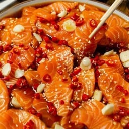 แซลมอน ดองดุ (:แซลมอน&กุ้งดองเกาหลี:)