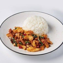 M6 กะเพรา กากหมู