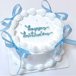 Bow Blue Cake