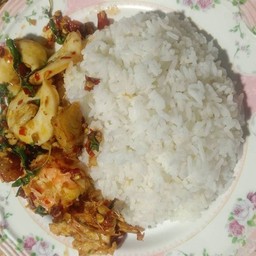 กระเพราทะเลราดข้าว