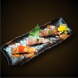 7301 ข้าวปั้นวากิวสามรส