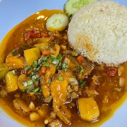 ข้าวหน้าปลากระพง3รส