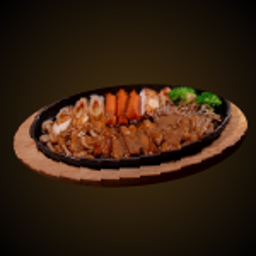 11009 สเต็กเห็ดกะทะร้อน (มังสวิรัติ)