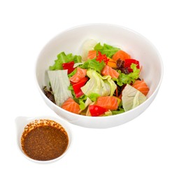 สลัดแซลมอลนอร์เวย์สดซอสงาโชยู