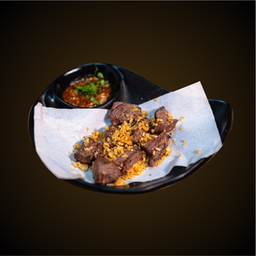 เนื้อสันในทอดกระเทียม