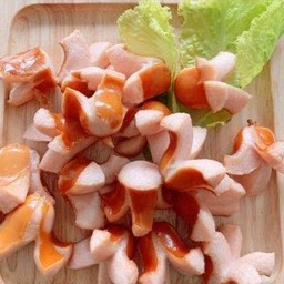 ไส้กรอกหนังกรอบทอด