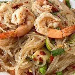 ตำกุ้งสุกเส้นเล็ก