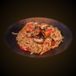 11005 ยากิโซบะผัก(เผ็ด) (มังสวิรัติ)