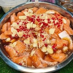 แซลม่อนดองซีอิ๊วเกาหลี