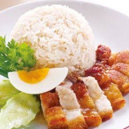 ข้าวมันหมูกรอบอิ่มสุข ขายดีมาก🔥 (ไข่ต้มบางวันอาจจะหมดก่อนนะคะ)