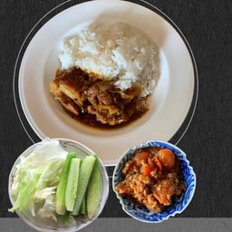 ข้าวฮังเล x ชุดพริกอ่อง(ผักสด)