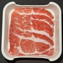 หมูสันคอสไลด์ถาดขาว