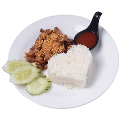 ข้าวไก่ - หมู กระเทียม
