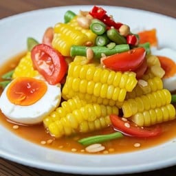 ตำข้าวโพดไข่เค็ม