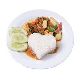 ผัดฉ่าทะเลราดข้าว