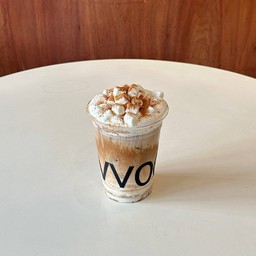 Cinnamon Latte with mashmellow topping milk foam