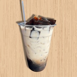 เฉาก๊วยนมสด (ใส่แก้ว)